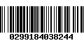 Código de Barras 0299184038244