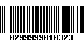 Código de Barras 0299999010323