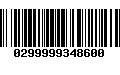 Código de Barras 0299999348600