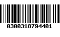 Código de Barras 0300318794401