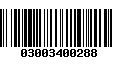 Código de Barras 03003400288