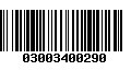 Código de Barras 03003400290