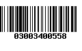 Código de Barras 03003400558