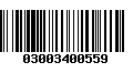 Código de Barras 03003400559