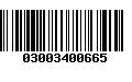 Código de Barras 03003400665