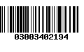 Código de Barras 03003402194