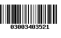 Código de Barras 03003403521