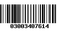 Código de Barras 03003407614