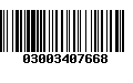 Código de Barras 03003407668