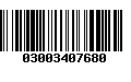 Código de Barras 03003407680