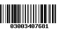 Código de Barras 03003407681