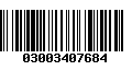 Código de Barras 03003407684