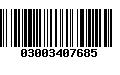 Código de Barras 03003407685