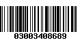 Código de Barras 03003408689