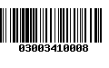 Código de Barras 03003410008