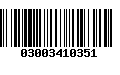 Código de Barras 03003410351