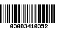 Código de Barras 03003410352