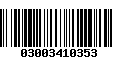 Código de Barras 03003410353