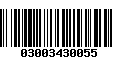 Código de Barras 03003430055