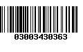 Código de Barras 03003430363