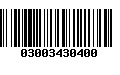 Código de Barras 03003430400