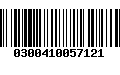 Código de Barras 0300410057121