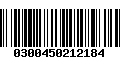 Código de Barras 0300450212184