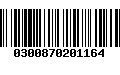 Código de Barras 0300870201164