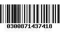 Código de Barras 0300871437418