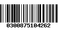 Código de Barras 0300875104262