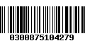 Código de Barras 0300875104279