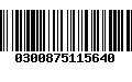 Código de Barras 0300875115640