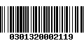 Código de Barras 0301320002119