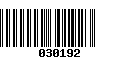 Código de Barras 030192