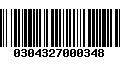 Código de Barras 0304327000348