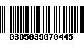 Código de Barras 0305039070445