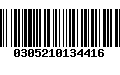 Código de Barras 0305210134416