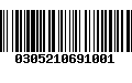 Código de Barras 0305210691001