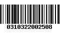 Código de Barras 0310322002508