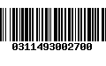 Código de Barras 0311493002700