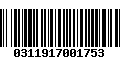 Código de Barras 0311917001753