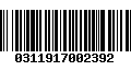 Código de Barras 0311917002392