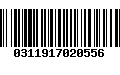 Código de Barras 0311917020556