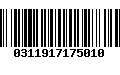 Código de Barras 0311917175010