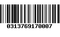 Código de Barras 0313769170007