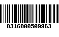 Código de Barras 0316000509963