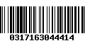 Código de Barras 0317163044414