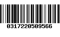 Código de Barras 0317220509566