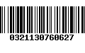 Código de Barras 0321130760627