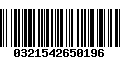 Código de Barras 0321542650196